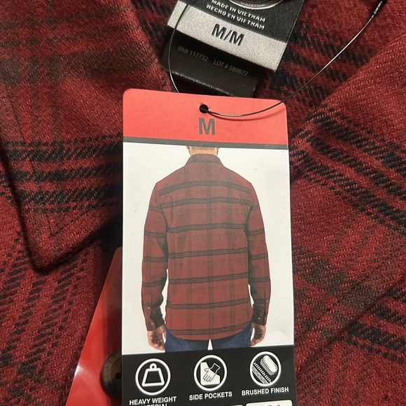 Colorado Clothing Men’s Plaid Flannel size M, L, Red NWT - Picture 3 of 8